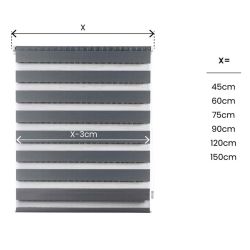 Estor Enrollable Clip & Fix, Noche & Dia, Plata 120 X 180 Cm