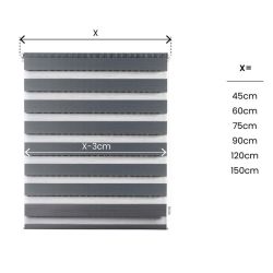 Estor Enrollable Clip & Fix, Noche & Dia, Plata 150 X 180 Cm