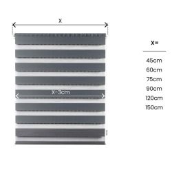 Estor Enrollable Clip & Fix, Noche & Dia, Plata 150 X 180 Cm