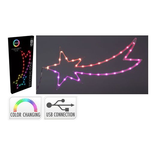 Estrella Rgb 35 Leds, Multifunción, Interior, 25 X 0,6 X 60 Cm