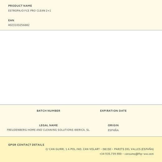 Estropajo Fce Pro Clean 2+1