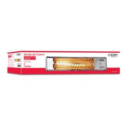 Estufa De Baño De Cuarzo Orientable 600 / 1200 W Modelo Cromo