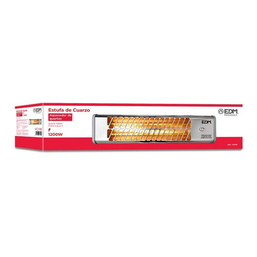 Estufa De Baño De Cuarzo Orientable 600 / 1200 W Modelo Cromo