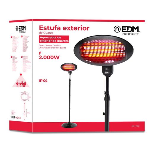 Estufa De Cuarzo De Exterior 2000 W