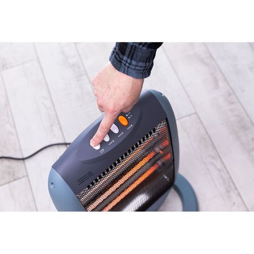 Estufa De Cuarzo Oscilante 400 / 800 / 1200 W Anti-Vuelco