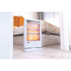 Estufa De Cuarzo Oscilante 400 / 800 / 1200 W Modelo Económico Anti-Vuelco