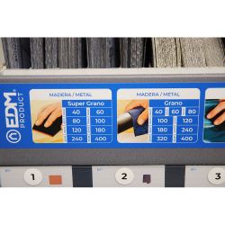 Expositor De Carton Para Papel De Lija 49X22X37Cm Edm