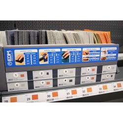 Expositor De Carton Para Papel De Lija 49X22X37Cm Edm