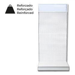 Expositor Reforzado Blanco Edm 92,5X210X41Cm