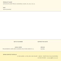 Expositor Super Precio Universal Vileda, 39 X 38 X 122 Cm