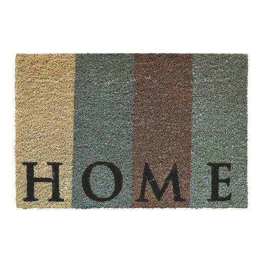 Felpudo De Fibra De Coco Pintado Diseño Home, 60 X 40 Cm