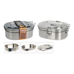 Fiambrera De Acero Inoxidable 1200 Ml 180 X 140 X 75 Mm