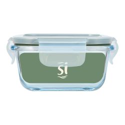 Fiambrera Hermética Cuadrada Borosilicato, Experto, 520 Ml, 13,8 × 13,8 × 7 Cm