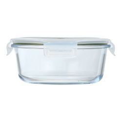 Fiambrera Hermética Redonda Borosilicato, Experto, 950 Ml, Ø18,4 X 7,6 Cm