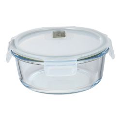 Fiambrera Hermética Redonda Borosilicato, Experto, 950 Ml, Ø18,4 X 7,6 Cm