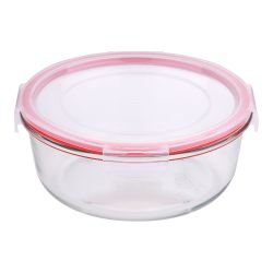 Fiambrera Hermética Redonda Borosilicato, Toledo, 1200 Ml, Ø19 X 8 Cm