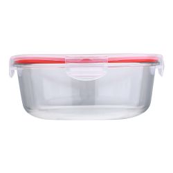 Fiambrera Hermética Redonda Borosilicato, Toledo, 1200 Ml, Ø19 X 8 Cm