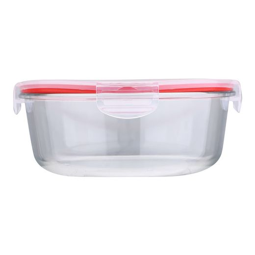 Fiambrera Hermética Redonda Borosilicato, Toledo, 1200 Ml, Ø19 X 8 Cm