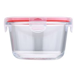 Fiambrera Hermética Redonda Borosilicato Toledo, 500 Ml, Ø12,5 X 7 Cm