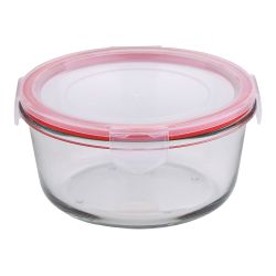 Fiambrera Hermética Redonda Borosilicato, Toledo, 800 Ml, Ø16 X 8 Cm