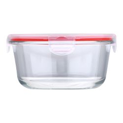 Fiambrera Hermética Redonda Borosilicato, Toledo, 800 Ml, Ø16 X 8 Cm