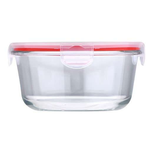 Fiambrera Hermética Redonda Borosilicato, Toledo, 800 Ml, Ø16 X 8 Cm