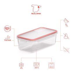 Fiambrera Hermética Transparente 750 Ml