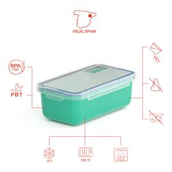 Fiambrera Hermética Turquesa 750 Ml