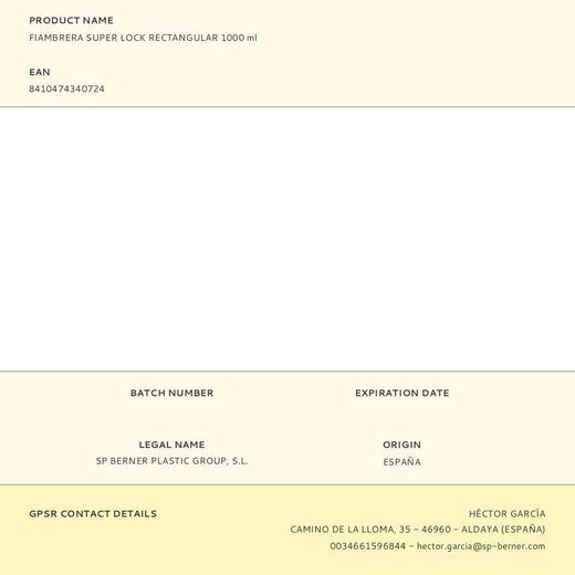 Fiambrera Super Lock Rectangular 1000 Ml