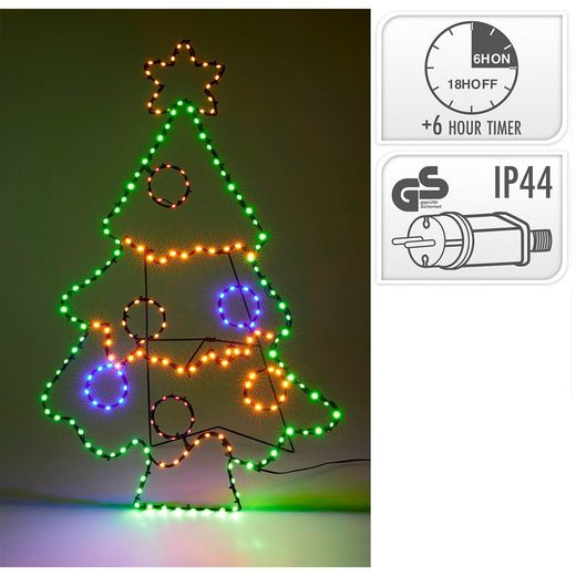 Figura Led Árbol De Navidad 201 Led 80 Cm