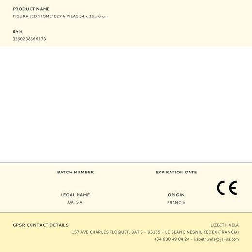 Figura Led 'Home' E27 A Pilas 34 X 16 X 8 Cm