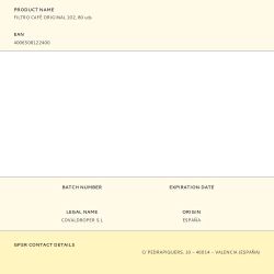 Filtro Café Original 102, 80 Uds