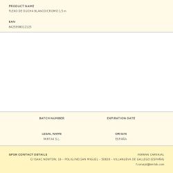 Flexo De Ducha Blanco/Cromo 1,5 M