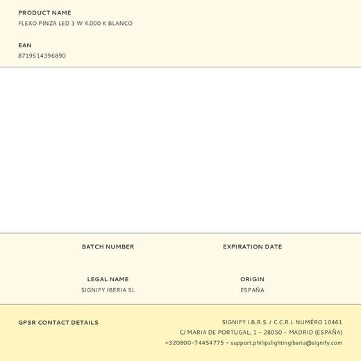 Flexo Pinza Led 3 W 4.000 K Blanco