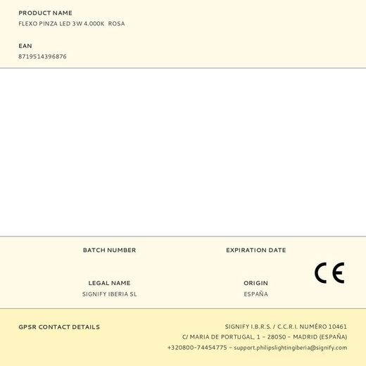 Flexo Pinza Led 3W 4.000K  Rosa