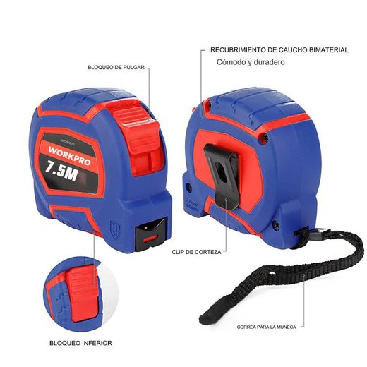 Flexómetro 7,5 M X 25 Mm