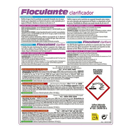 Floculante Clarificante Líquido, Garrafa 5 L