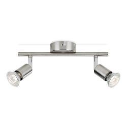 Foco 2 Elementos Limbali Gu10 (Bombilla No Incluida) Color Cromo Mate 28,5 X 10 X 15,5 Cm