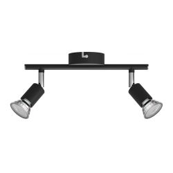 Foco 2 Elementos Limbali Gu10 (Bombilla No Incluida) Color Negro 8 X 32,4 X 13 Cm