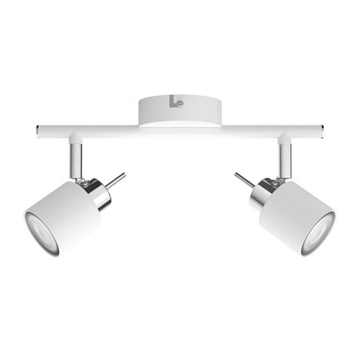 Foco 2 Elementos Meranti Gu10 (Bombilla No Incluida) Color Blanco 8 X 15,5 X 27,4 Cm