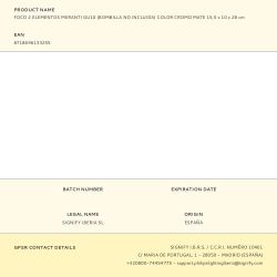 Foco 2 Elementos Meranti Gu10 (Bombilla No Incluida) Color Cromo Mate 15,5 X 10 X 28 Cm