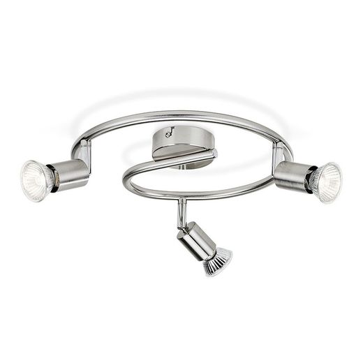 Foco 3 Elementos Limbali Gu10 (Bombilla No Incluida) Color Cromo Mate Ø29 X 13 Cm