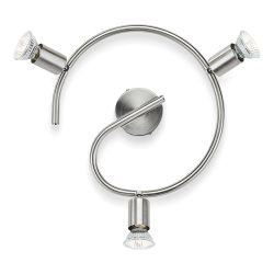 Foco 3 Elementos Limbali Gu10 (Bombilla No Incluida) Color Cromo Mate Ø29 X 13 Cm