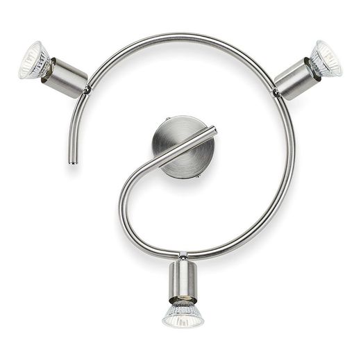 Foco 3 Elementos Limbali Gu10 (Bombilla No Incluida) Color Cromo Mate Ø29 X 13 Cm