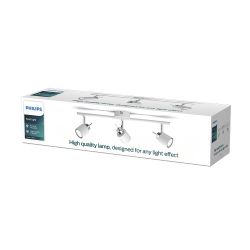 Foco 3 Elementos Meranti Gu10 (Bombilla No Incluida) Color Blanco 8 X 47,4 X 15,5 Cm