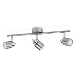 Foco 3 Elementos Meranti Gu10 (Bombilla No Incluida) Color Cromo Mate 15,5 X 10 X 49 Cm