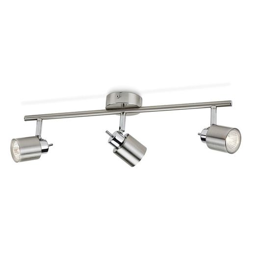 Foco 3 Elementos Meranti Gu10 (Bombilla No Incluida) Color Cromo Mate 15,5 X 10 X 49 Cm