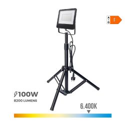 Foco Proyector Led Con Trípode Black Series 100 W 6400 K