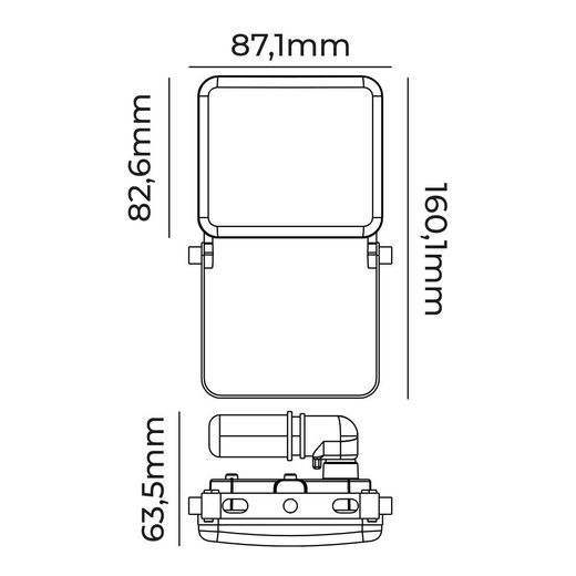 Foco Proyector Led Frameless 10 W 760 Lm 6000 K Luz Fria 8,71 X 8,26 Cm