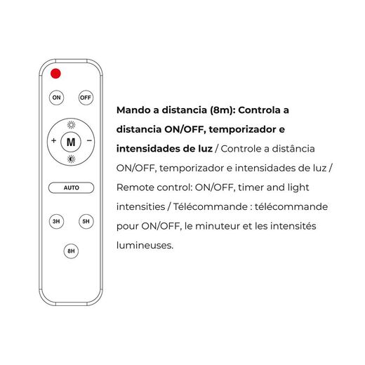 Foco Proyector Led Solar 200 W 1500 Lm 6500 K Luz Fría
